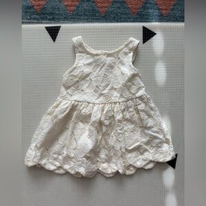 Cat & Jack|Baby girl Elegant Cream Lace crotchet  sleeveless Dress,boho princess